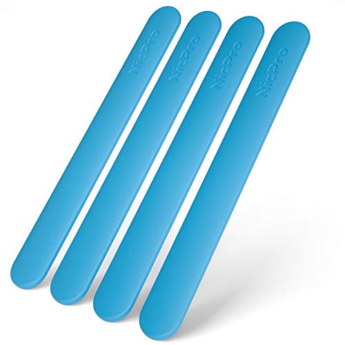Nicpro 4PCS Silicone Stir Sticks, Reusable Silicone Popsicle Sticks To